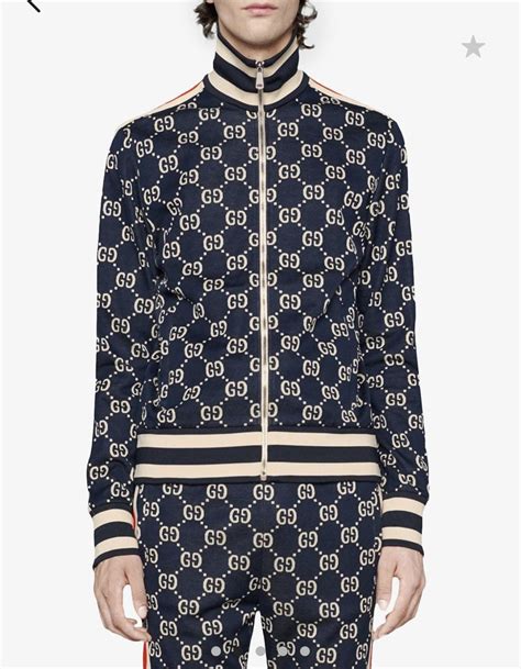 navy gucci tracksuit|gucci tracksuits for men.